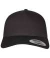 F6506 6506 Flexfit 5 Panel Retro Trucker Cap Black colour image